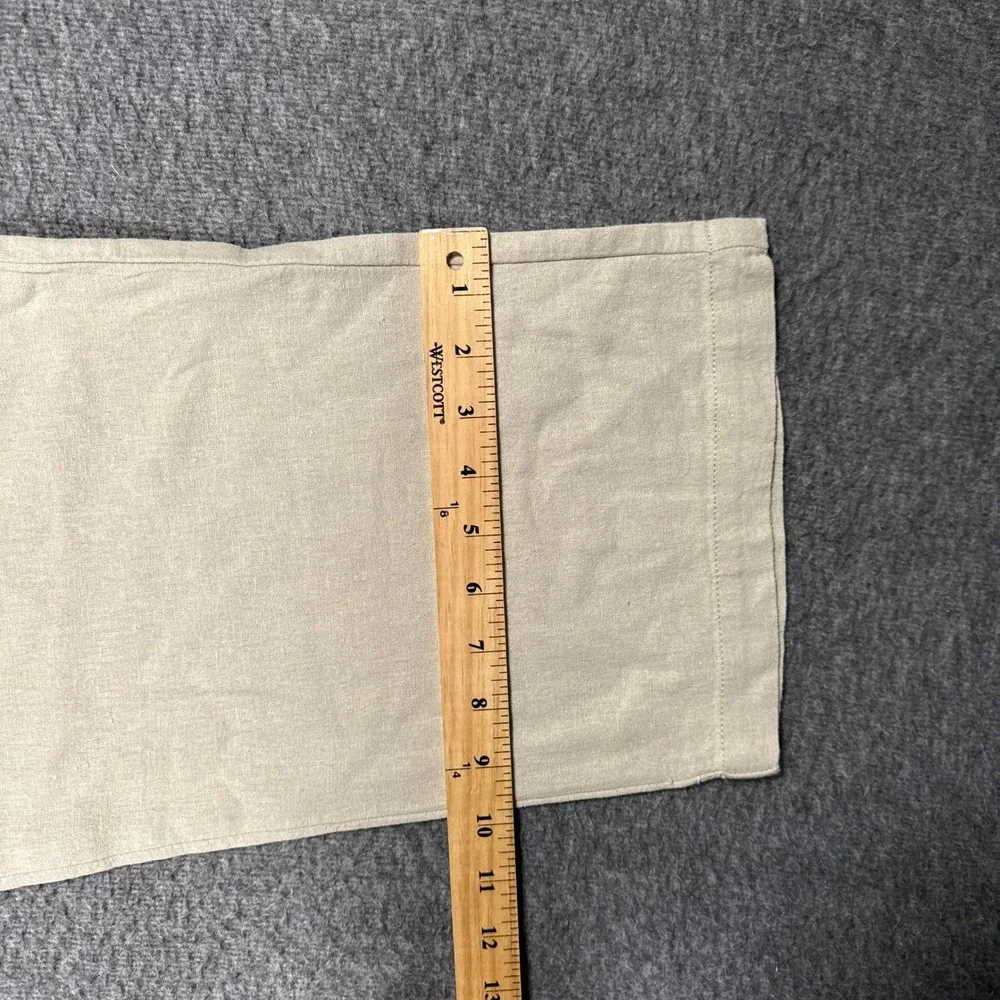 Cubavera Pants Mens XL Beige Drawstring Linen Blend Elastic Waist Casual Beach